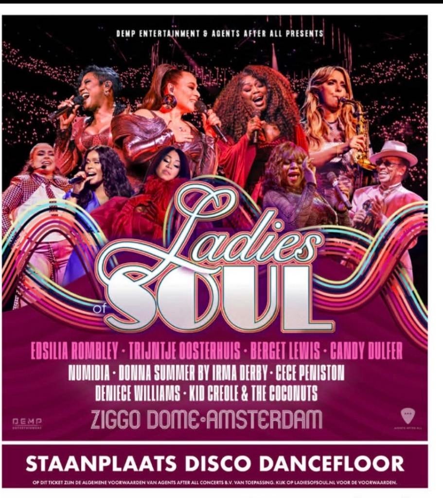 2 tickets Lady’s of Soul 4 april, Twee personen, April