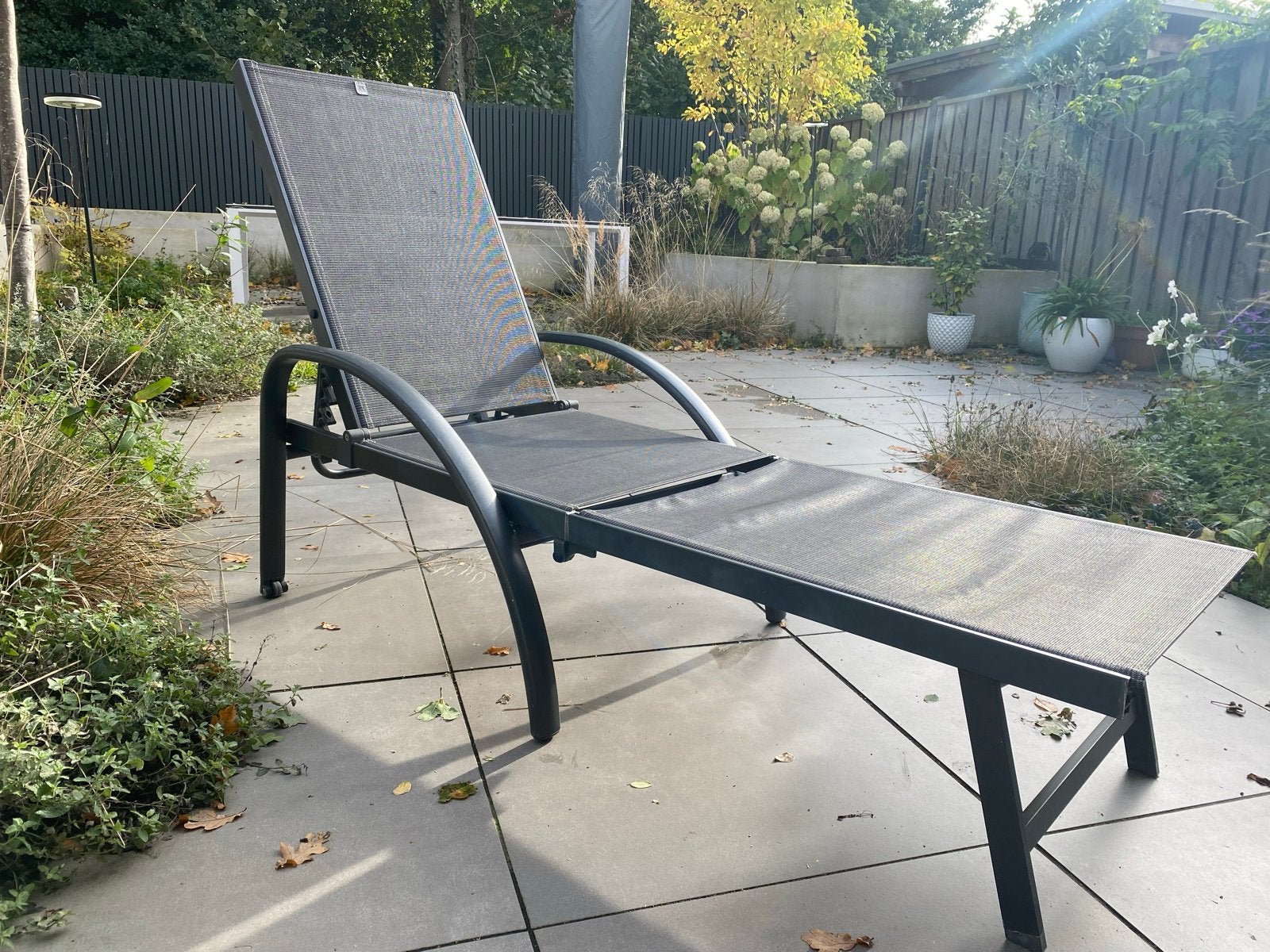 Ligbed van P&R Design - Verstelbaar en Verrijdbaar, Tuin en Terras, Ophalen, Gebruikt, Metaal, Verstelbaar
