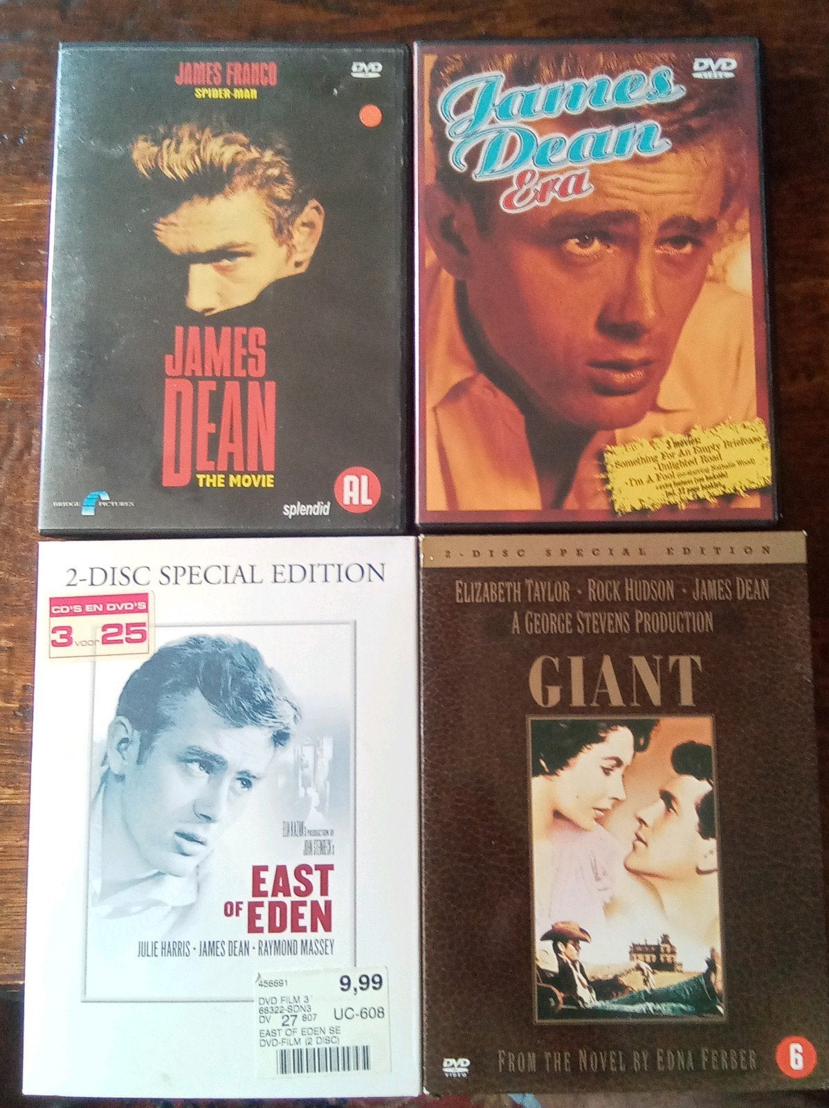 James Dean  Collectie: Giant, East of Eden, The Movie, Era, Cd's en Dvd's, Dvd's | Klassiekers, 1960 tot 1980, Engels, Alle leeftijden