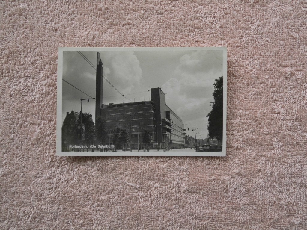 Ansichtkaart Rotterdam, De Bijenkorf (ongelopen), Ophalen of Verzenden, 1940 tot 1960, Ongelopen, Zuid-Holland