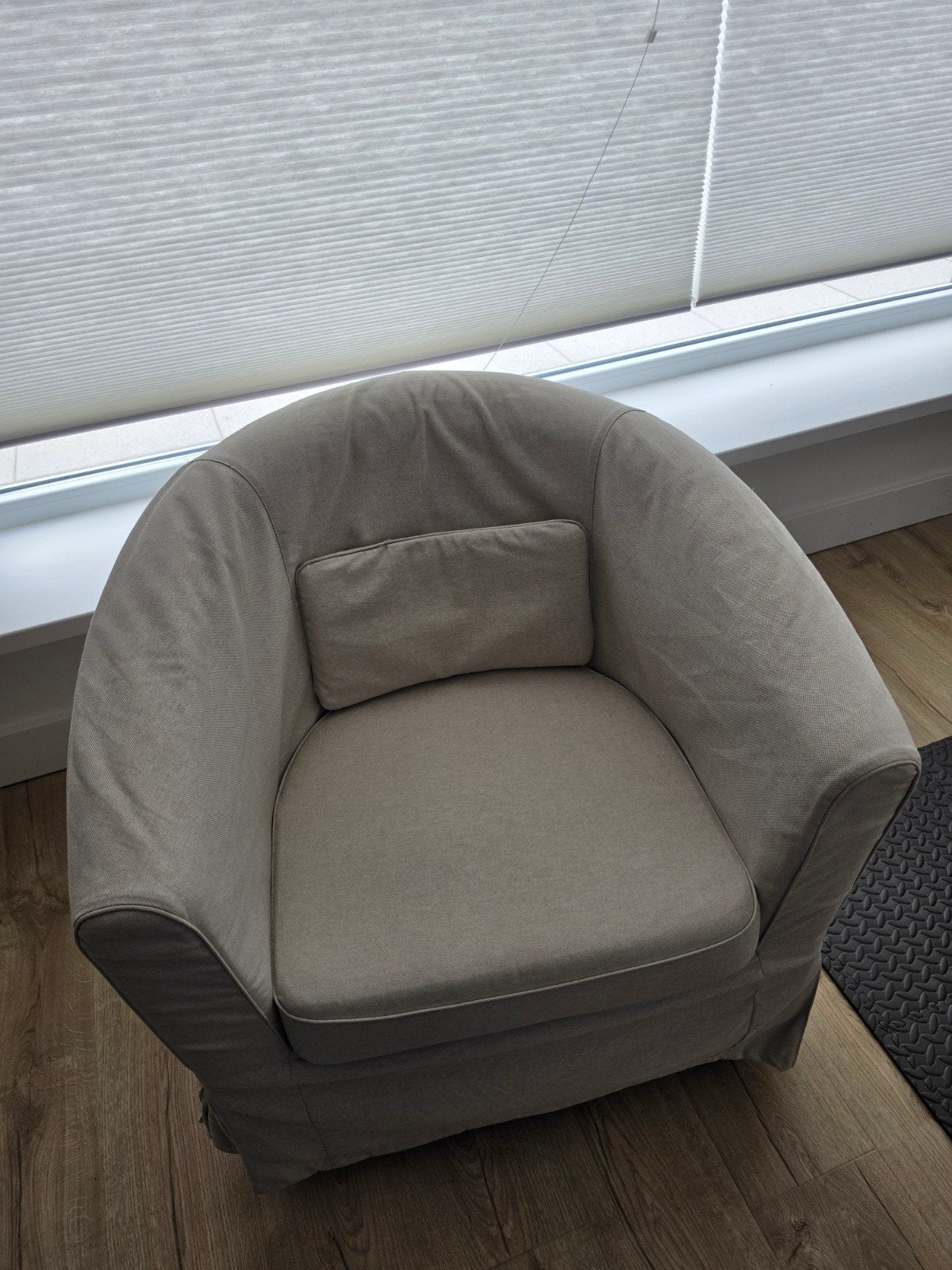 Ikea Tullsta fauteuil beige afneembare hoes, Ophalen, Modern, Comfortabel, 75 tot 100 cm, Zo goed als nieuw