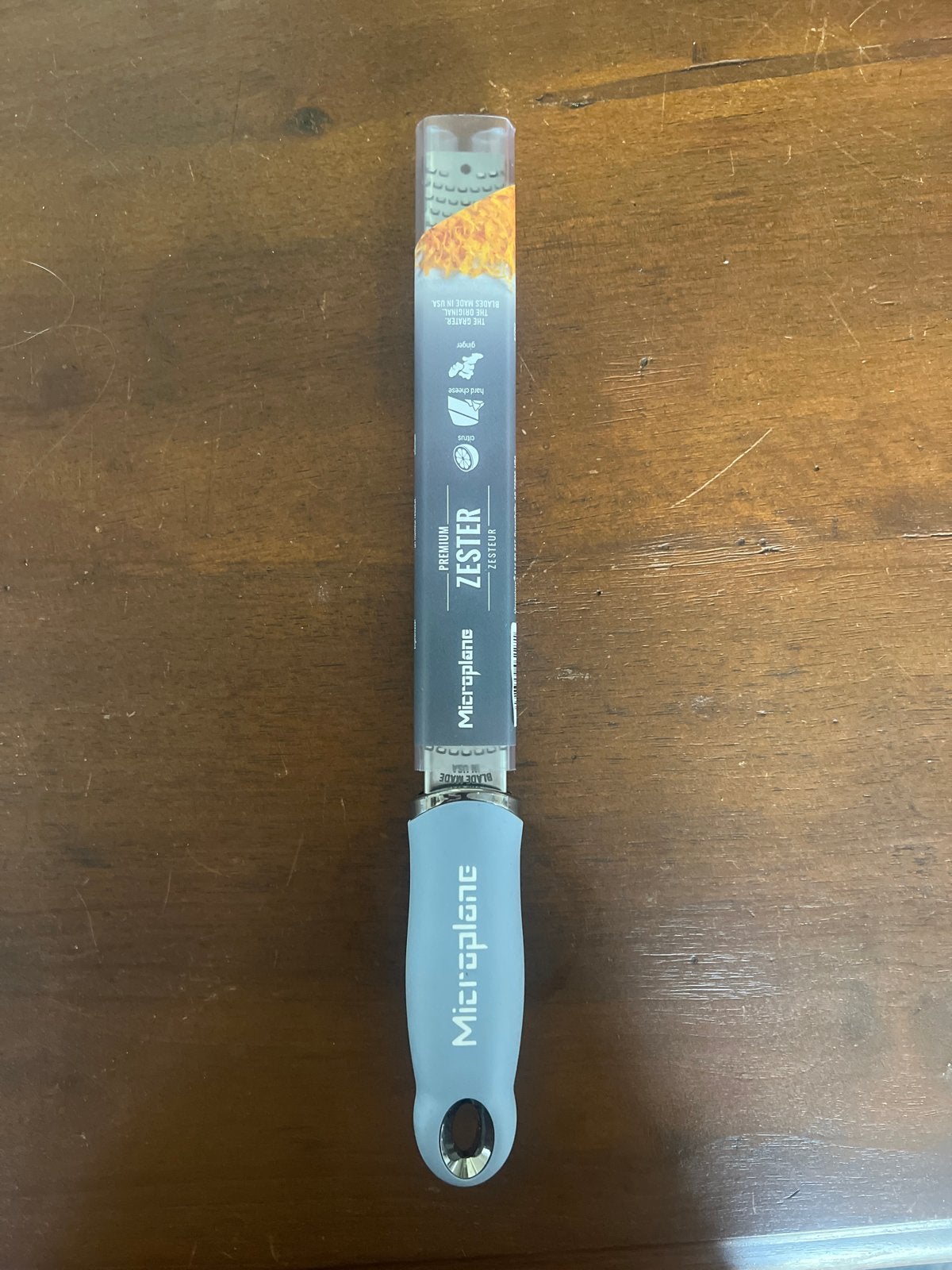 Nieuwe Microplane Zester - Licht Blauwgrijs, Ophalen of Verzenden, Nieuw, Blauw, Overige merken