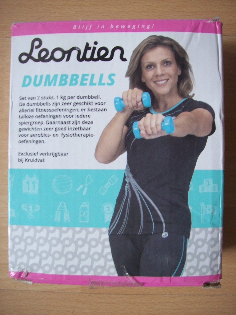 Dumbbells Leontien - set van 2 stuks - 1 kg per dumbbell, Ophalen of Verzenden, Zo goed als nieuw, Armen, Dumbbell