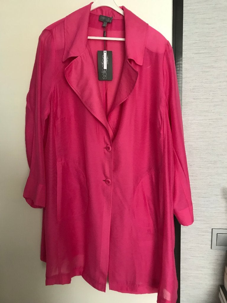 Ulla Popken Selection Blouse jasje maat 50/52   NIEUW !!!, Nieuw, Ulla Popken, Ophalen of Verzenden, Roze