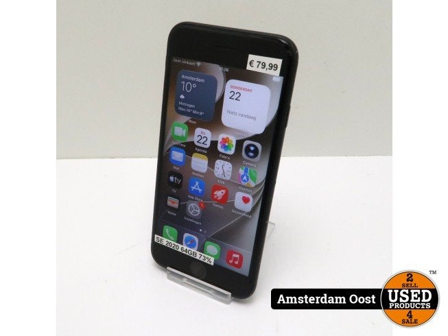 iPhone SE 2020 64GB Black 73% | in Gebruikte Staat