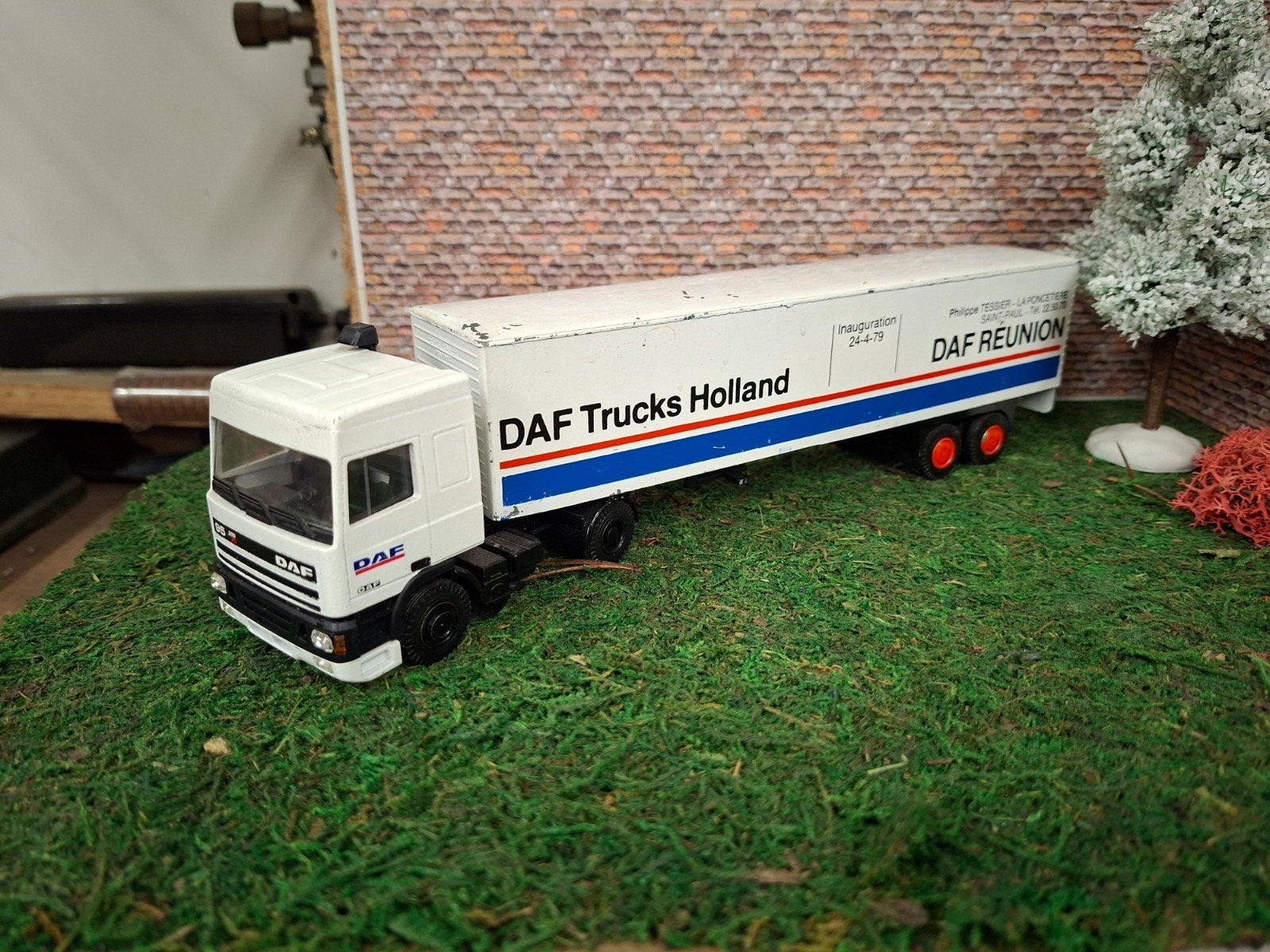 Lion toys daf 95 met oplegger, Ophalen of Verzenden, Zo goed als nieuw, Bus of Vrachtwagen, Lion Toys