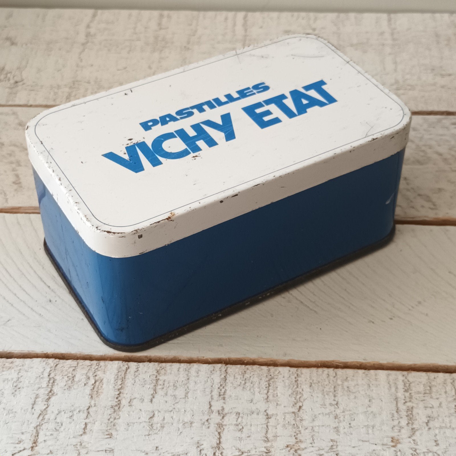 Vintage metalen reclameblik Pastilles Vichy-État, Ophalen of Verzenden, Gebruikt, Reclamebord