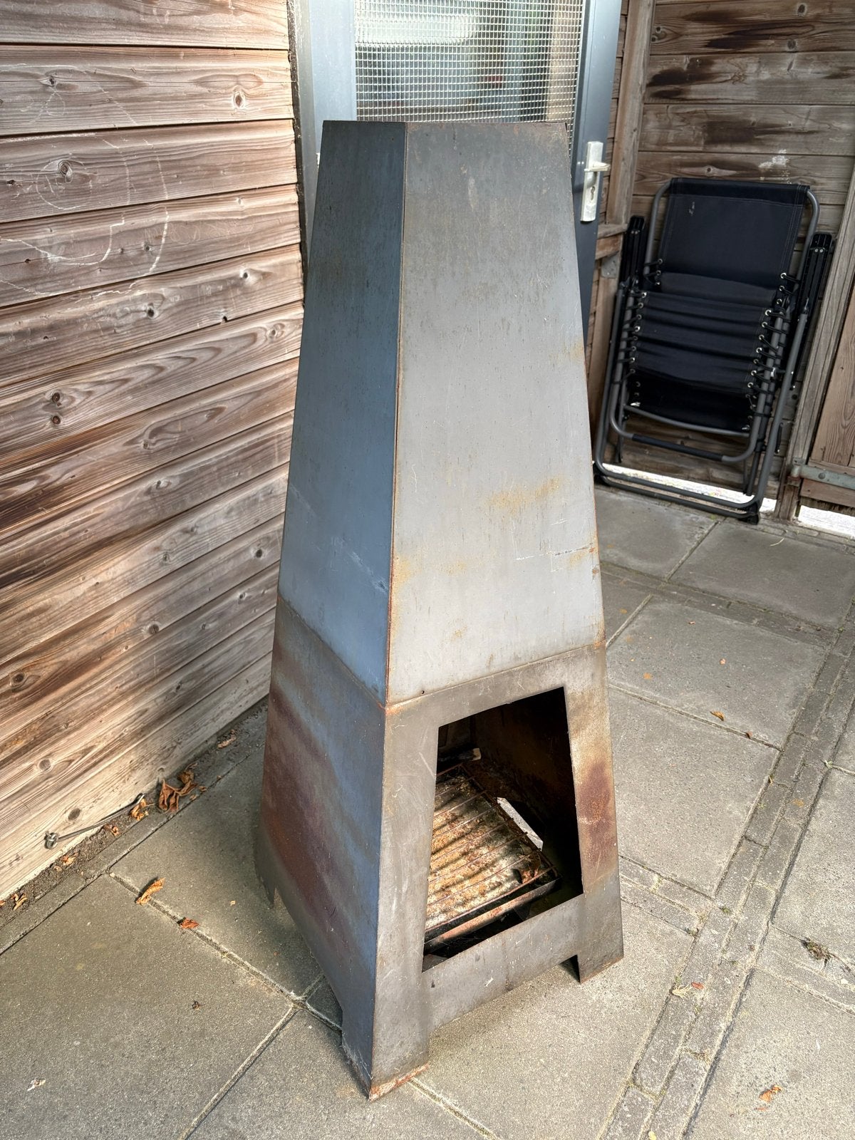 Robuuste metalen vuurkorf/vuurton, Tuin en Terras, Vuurkorven, Ophalen, Gebruikt, Vuurton
