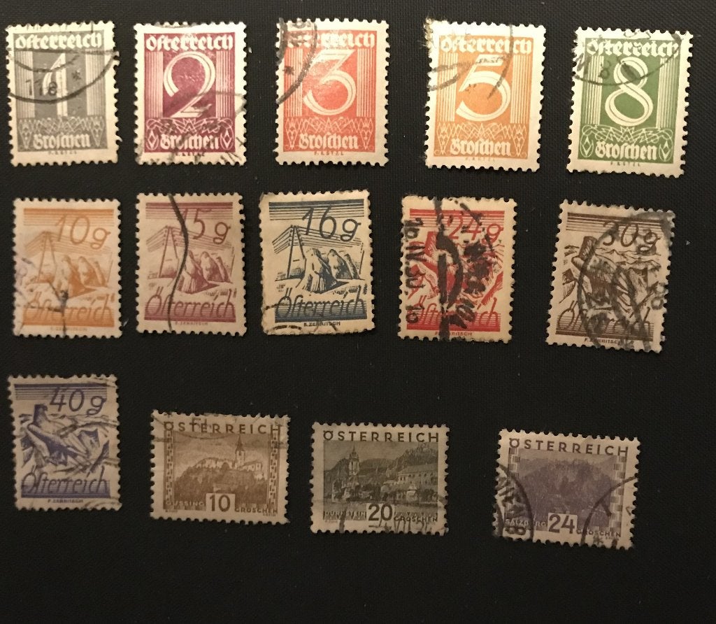 Oostenrijk Postzegels Schillingzegels 1925, Ophalen of Verzenden