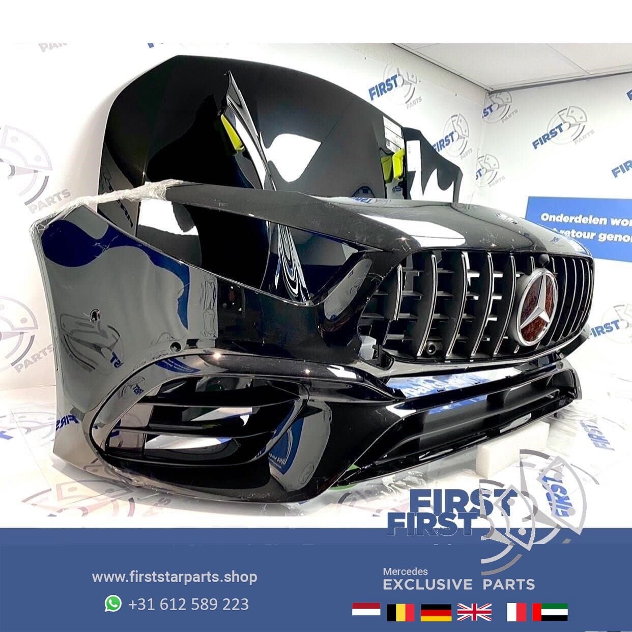 2023 W177 V177 A45 S AMG VOORKOP ZWART Mercedes A 45 Klasse, Auto-onderdelen, Gebruikt, -, Voor, Ophalen of Verzenden