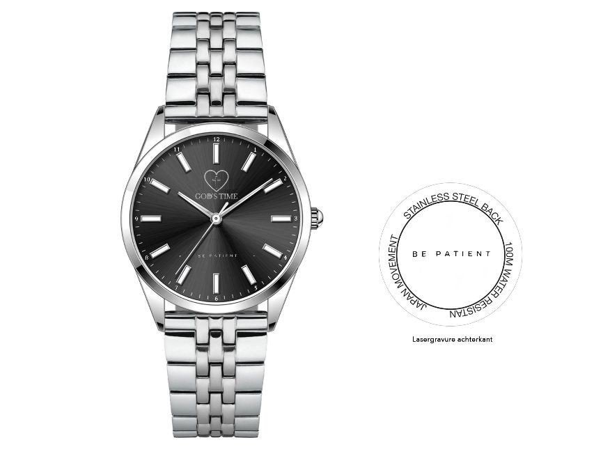 Nieuw roestvrijstalen waterdicht horloge - God's Time, Sieraden, Tassen en Uiterlijk, Horloges | Heren, Overige merken, Staal