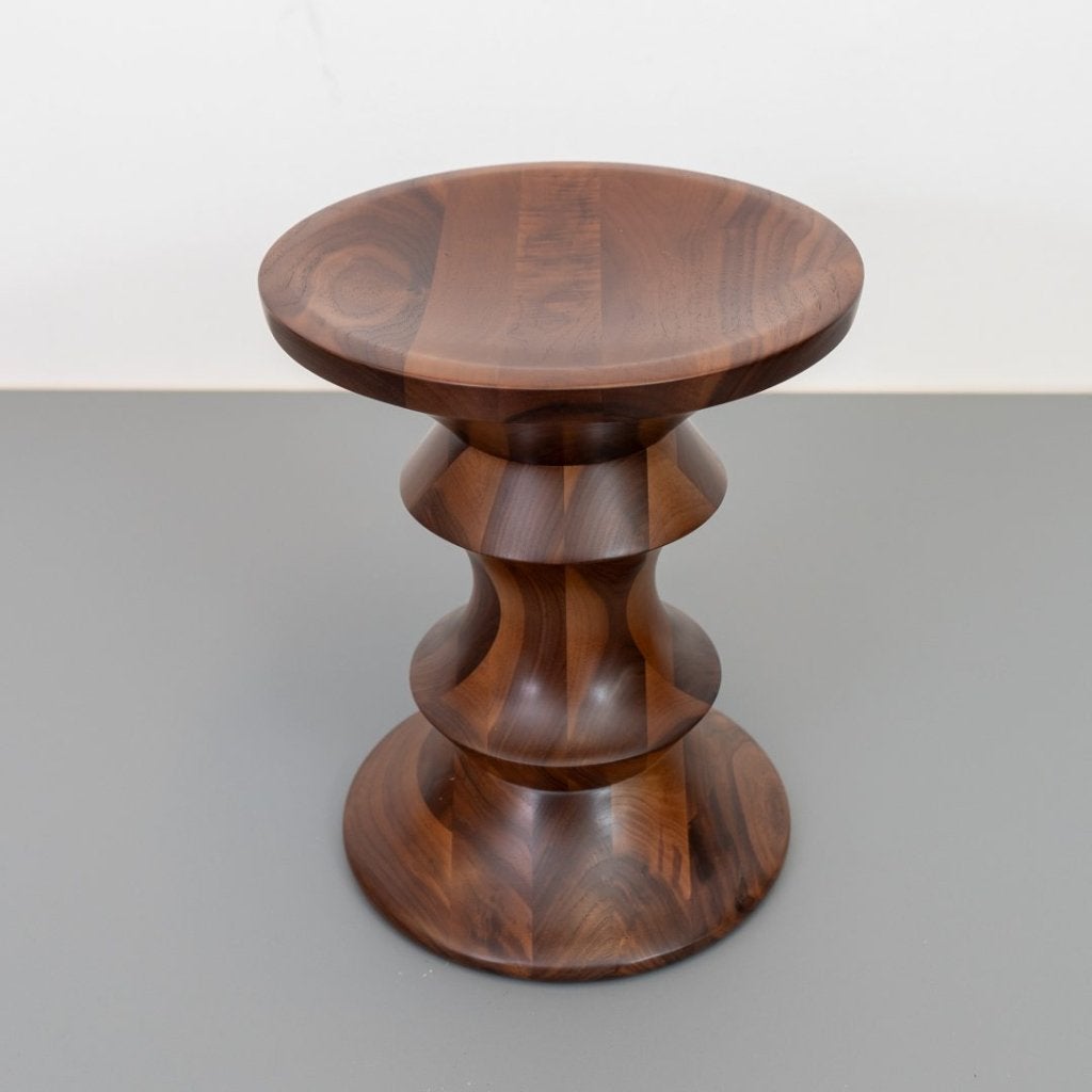 Vitra Eames Stool C Kruk Walnoot Hout, Niet ingevuld, Nieuw, Niet ingevuld, Niet ingevuld