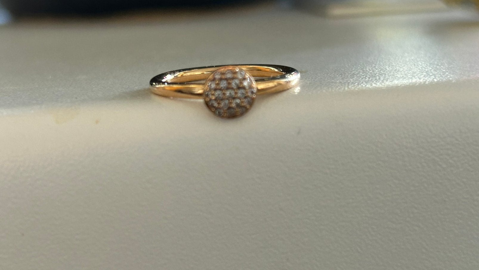 18 kt geelgouden ring Stardust van Bron Jewelry, 18 tot 19, Ophalen of Verzenden, Zo goed als nieuw, Dame