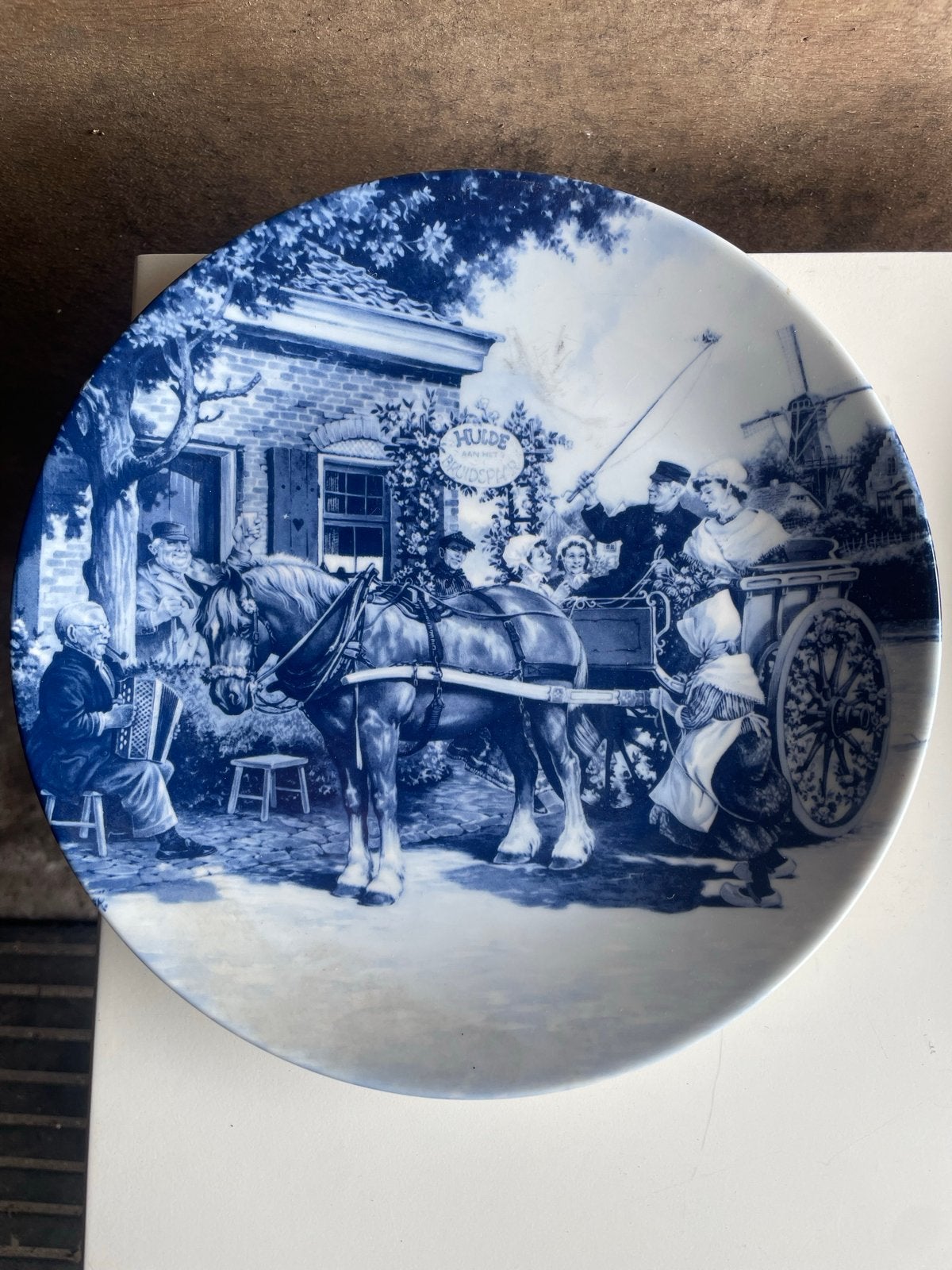 Delfts Blauw Sierbord 'Hulde aan de Hollandse Traditie' 1984, Ophalen