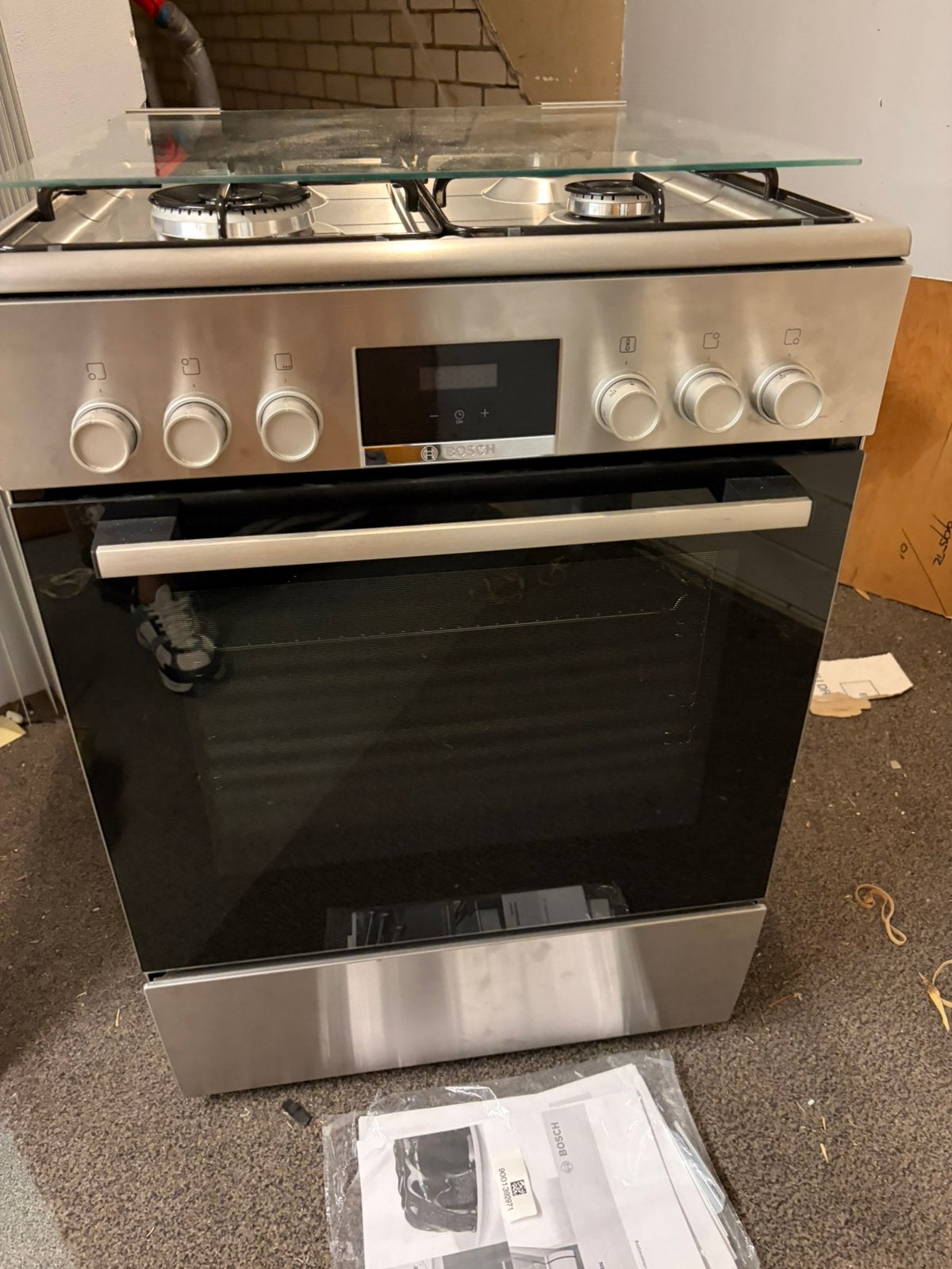 Bosch gasfornuis, Witgoed en Apparatuur, Ophalen, 4 kookzones, Zo goed als nieuw, Gas
