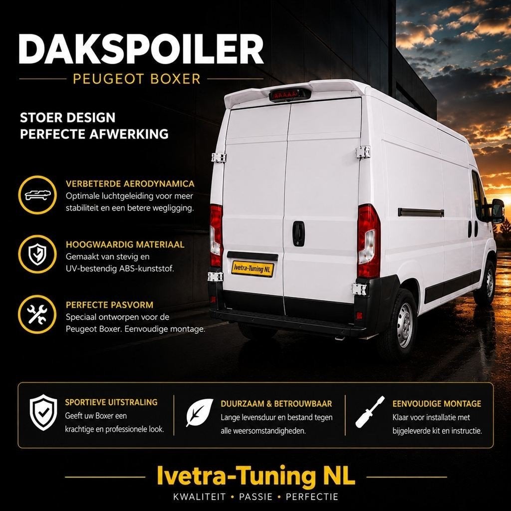 Spoiler Peugeot Boxer | Dakspoiler Peugeot Boxer, Verzenden, Ivetra-Tuning NL, Info@ivetra-tuning.nl | www.ivetra-tuning.nl, Huissen