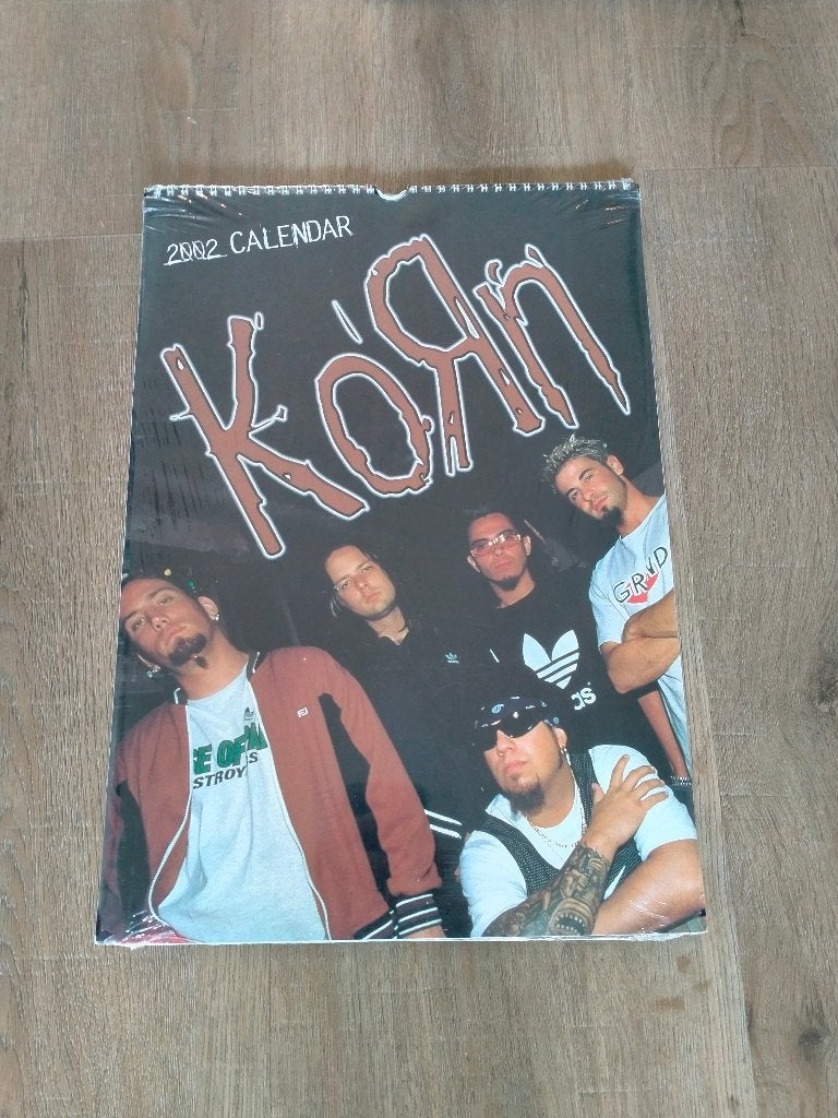 Korn rock hardrock 2002 vintage kalender muziek band, Verzenden, Zo goed als nieuw, Overige typen