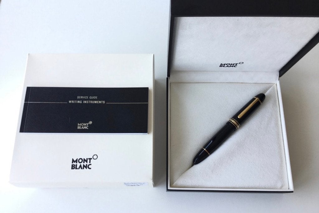 Montblanc Meisterstück Vulpen 149 “CIGAR” 18K 3 tone M punt, Ophalen of Verzenden, Zo goed als nieuw, Vulpen, Mont Blanc