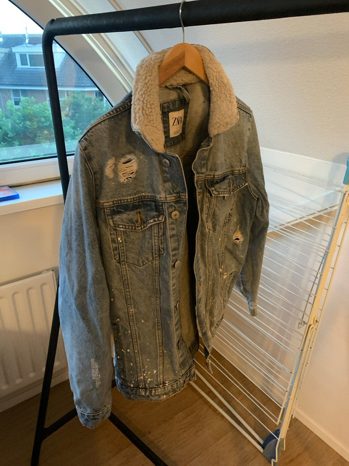 Zara spijkerjack met teddy voering, Ophalen of Verzenden, Gedragen, Overige maten, Blauw