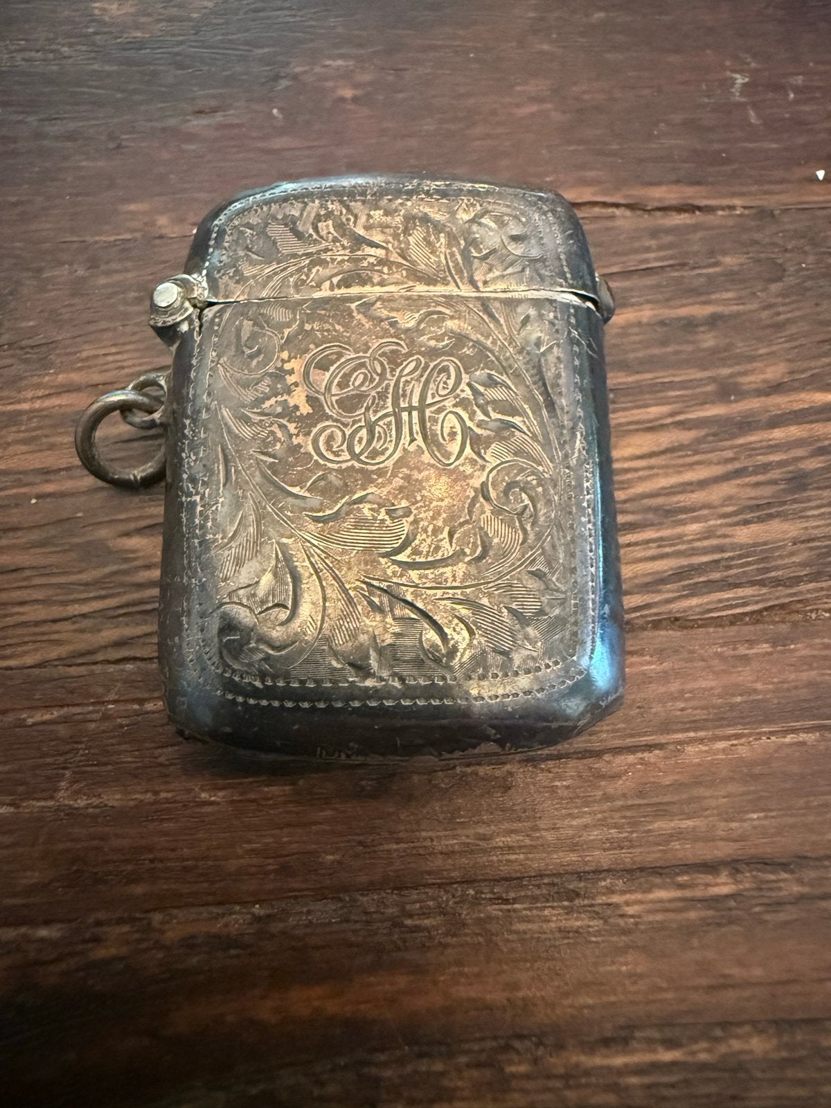 Antiek Sterling Zilveren Vesta Case (1900), Antiek en Kunst, Ophalen of Verzenden, Zilver