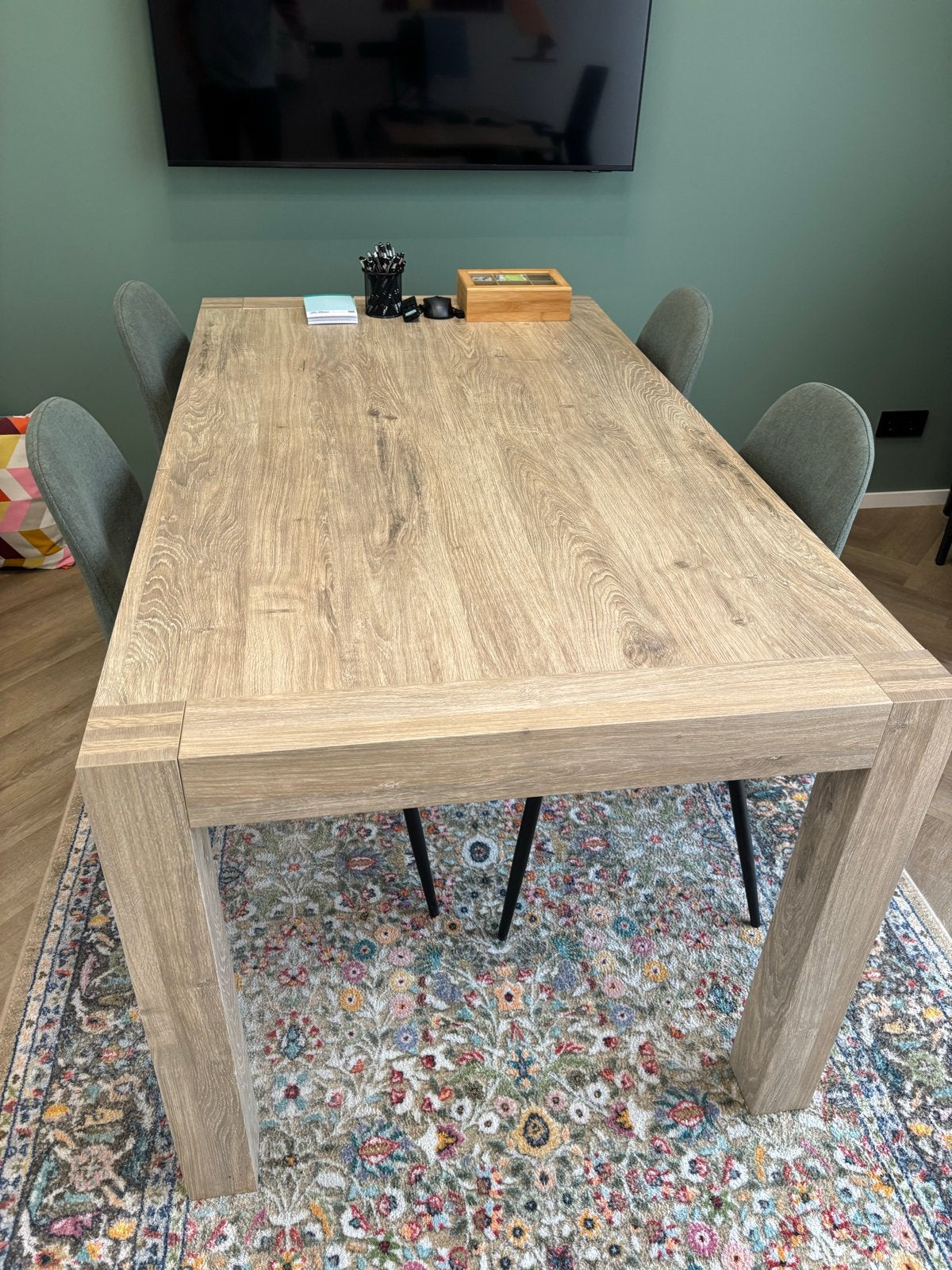 eettafel - 160x80 cm - Zo goed als nieuw, Huis en Inrichting, Tafels | Eettafels, Ophalen, Eikenhout, 50 tot 100 cm, Zo goed als nieuw