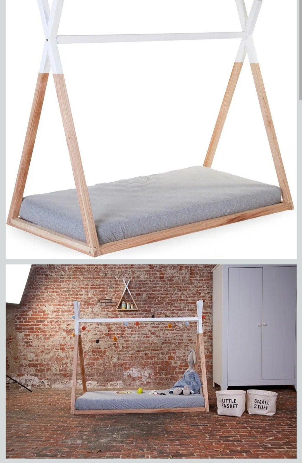 Childhome vloerbed, tipibed ,compleet met tipitent, Ophalen, 70 tot 85 cm, Zo goed als nieuw, Matras