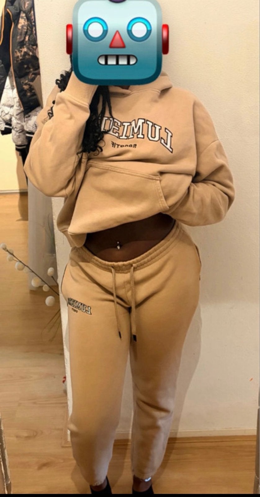 Lumiere Sportif Hoodie en Joggingbroek Set - Maat S, Ophalen of Verzenden, Zo goed als nieuw, Maat 36 (S), Beige