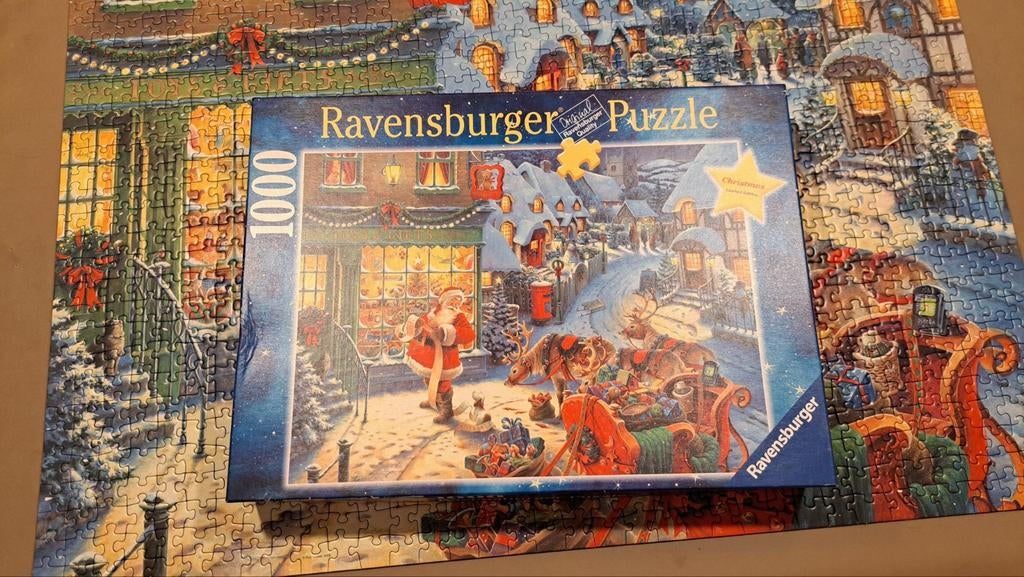 Kerst Puzzel Ravensburg, Ophalen of Verzenden, 500 t/m 1500 stukjes, Zo goed als nieuw, Legpuzzel