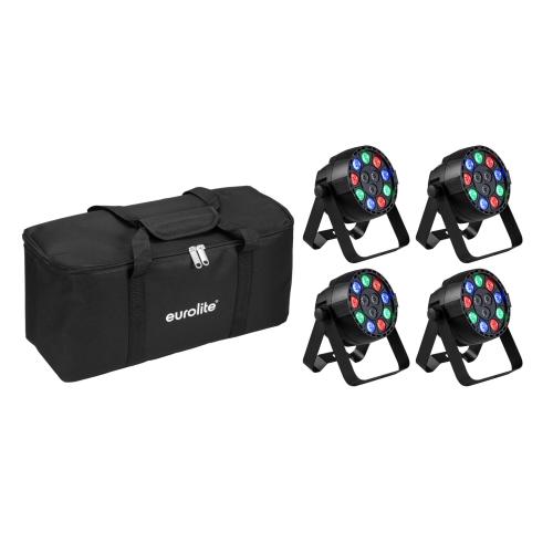 EUROLITE Set 4x AKKU Mini PARty RGBW Spot MK2 + Soft Bag, Geluidgestuurd, ., Nieuw, Ophalen of Verzenden