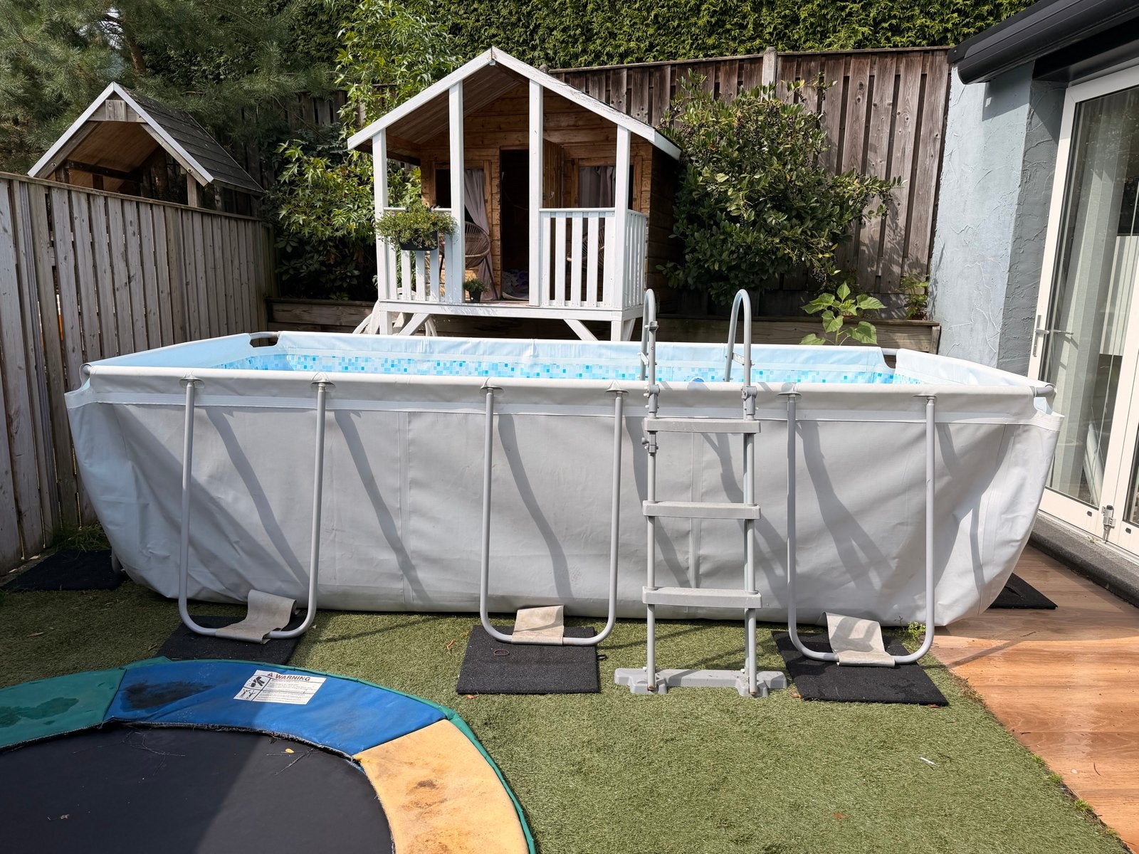 Bestway Opzetzwembad (4 x 2 x 1,2) met alle toebehoren, Gebruikt, 200 tot 300 cm, Rechthoekig, Ophalen