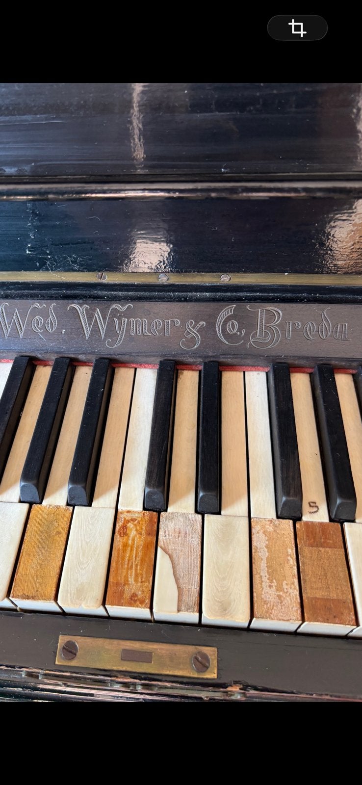 Gezocht opknapbeurt Piano Wed Wymer en co Breda, Gebruikt, Zwart, Ophalen of Verzenden, Piano