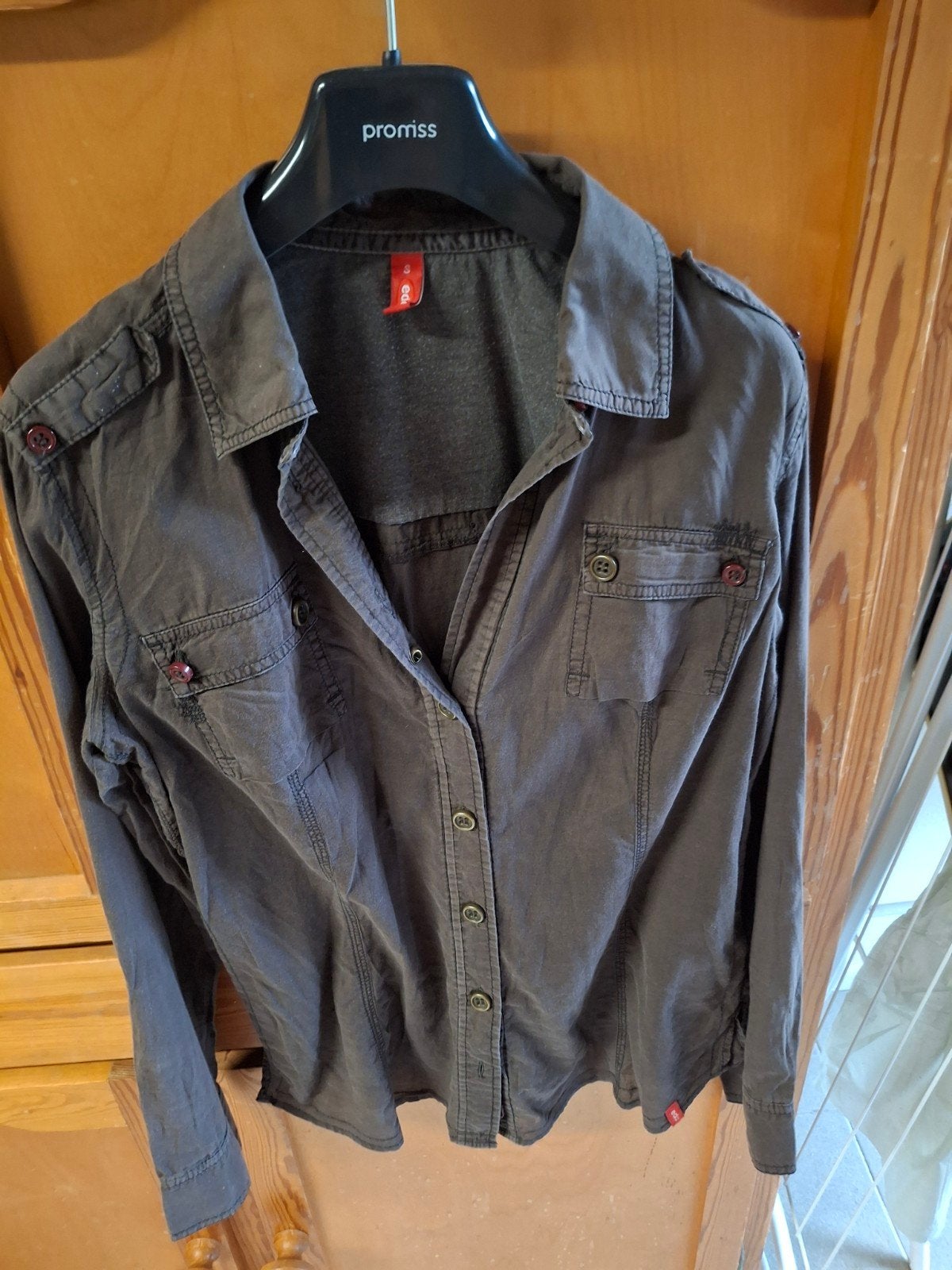 EDC spijkerblouse maat S, zo goed als nieuw, Kleding | Dames, Maat 38/40 (M), Bruin, Ophalen of Verzenden, Zo goed als nieuw
