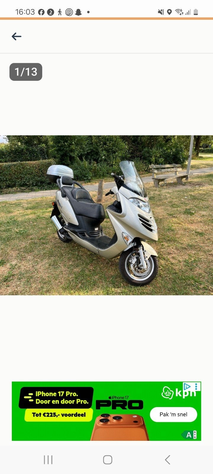 kymco grand dink, Ophalen, Gebruikt, Benzine, Overige modellen