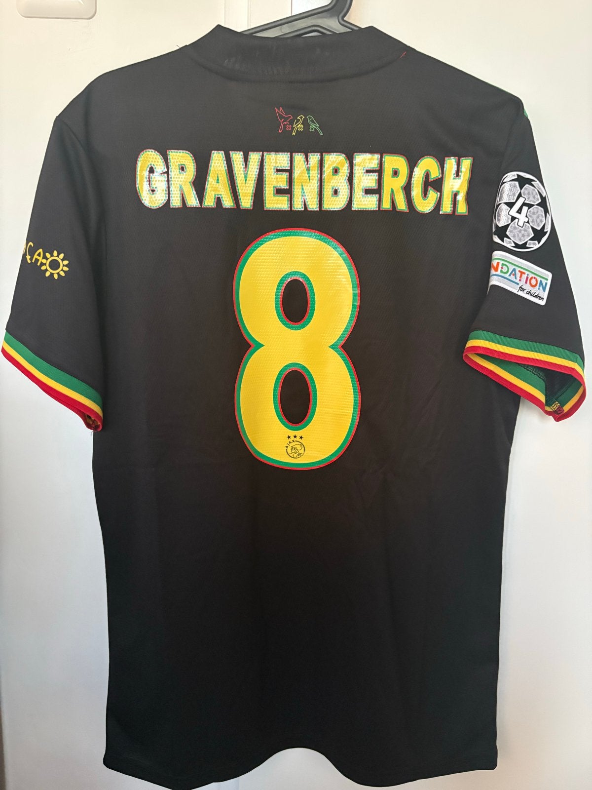 Retro ajax Gravenberch medium reggae marley shirt adidas, Maat 48/50 (M), Nieuw, Ophalen of Verzenden, Voetbal