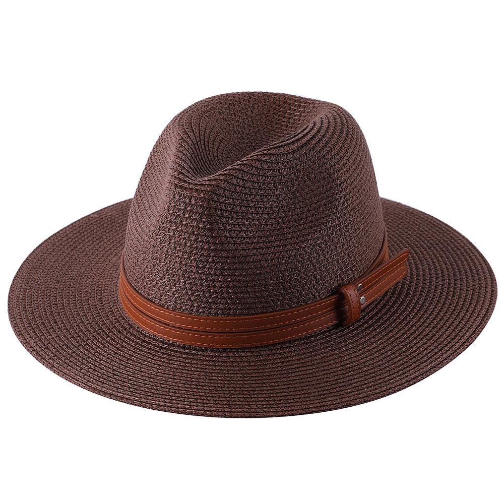 Bruine panama hoed / heren dames vrouwen mannen strand zomer, Verzenden, Nieuw, 58 of 59 cm (L, 7¼ of ⅜ inch), Hoed