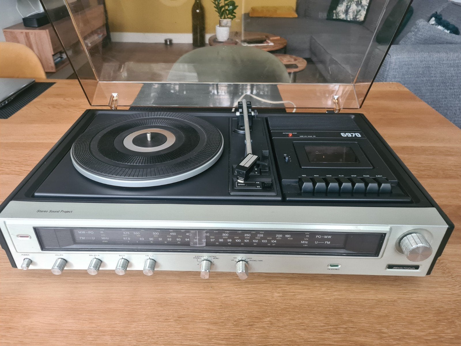 vintage Aristona 6970 music centre, werkend, Ophalen, Gebruikt, Cassettedeck, Overige merken