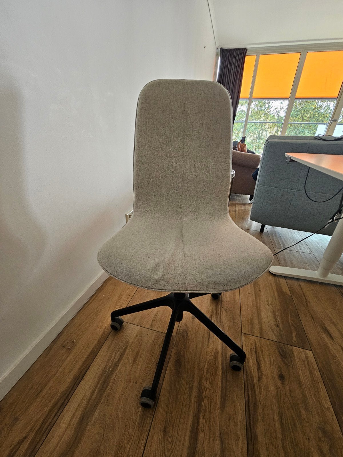 MOET NU WEG! IKEA LÅNGFJÄLL bureaustoel beige, Ophalen of Verzenden, Zo goed als nieuw, Beige, Bureaustoel