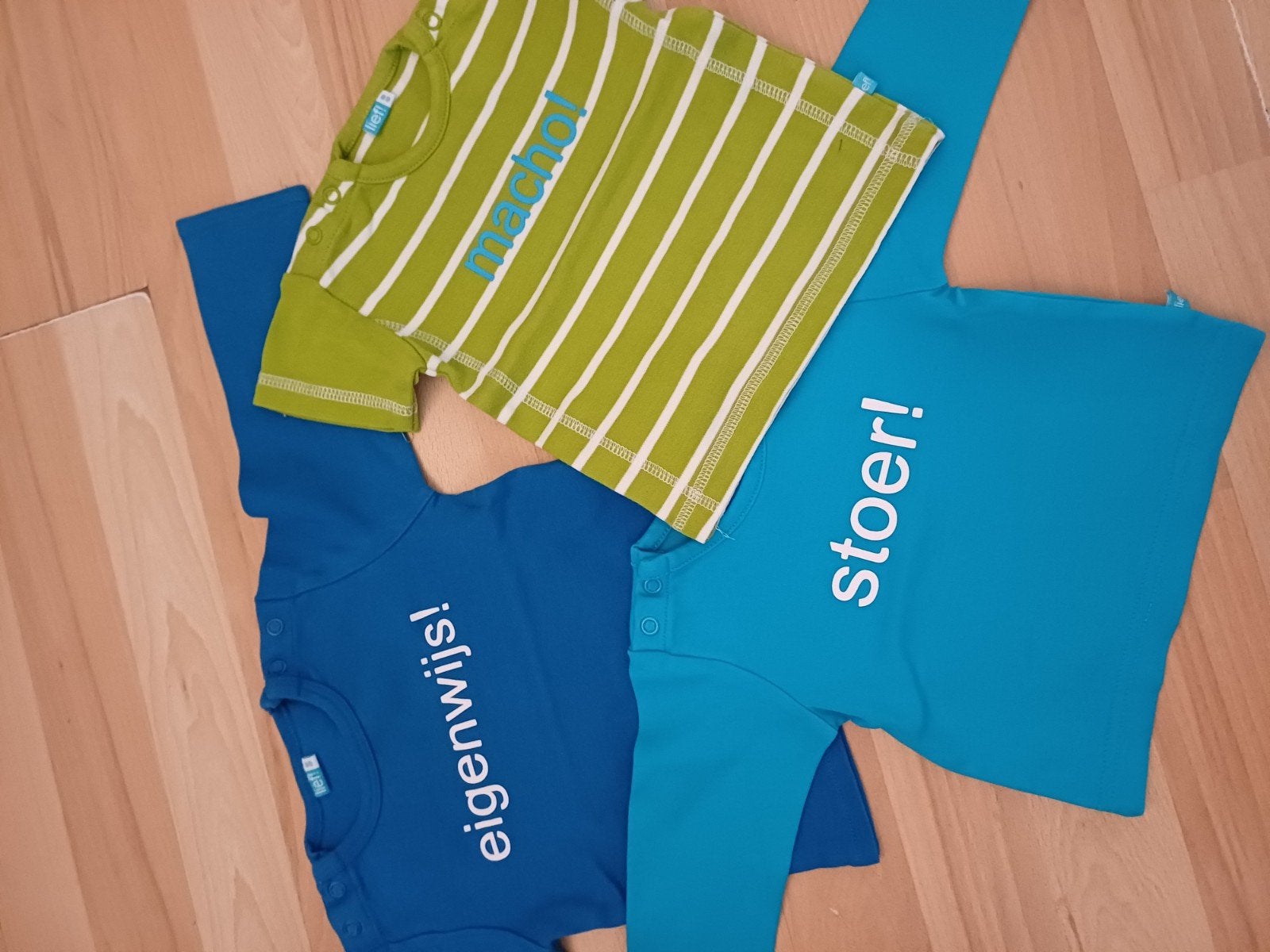 3 shirtjes maat 62-68, Kinderen en Baby's, Babykleding | Maat 62, Lief!, Ophalen of Verzenden, Zo goed als nieuw, Jongetje
