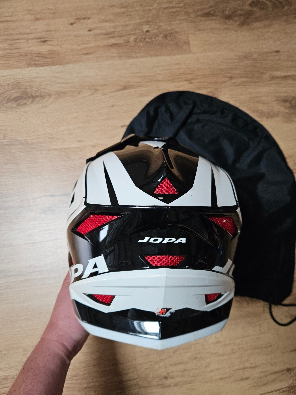 JOPA Kinderhelm van 7 t.m 10 jaar Zwart/Rood/Wit, Overige merken, M, Ophalen of Verzenden, Tweedehands