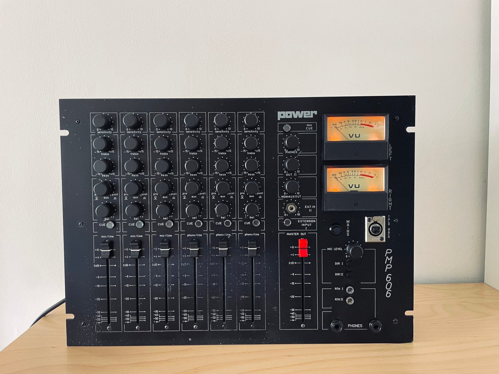 Analog Mixer Power PMP 606, Ophalen of Verzenden, Gebruikt, 5 tot 10 kanalen, Microfooningang