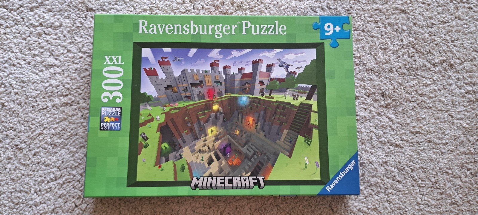 Ravensburger Minecraft XXL Legpuzzel 300 stukjes, Ophalen of Verzenden, Minder dan 500 stukjes, Zo goed als nieuw, Legpuzzel