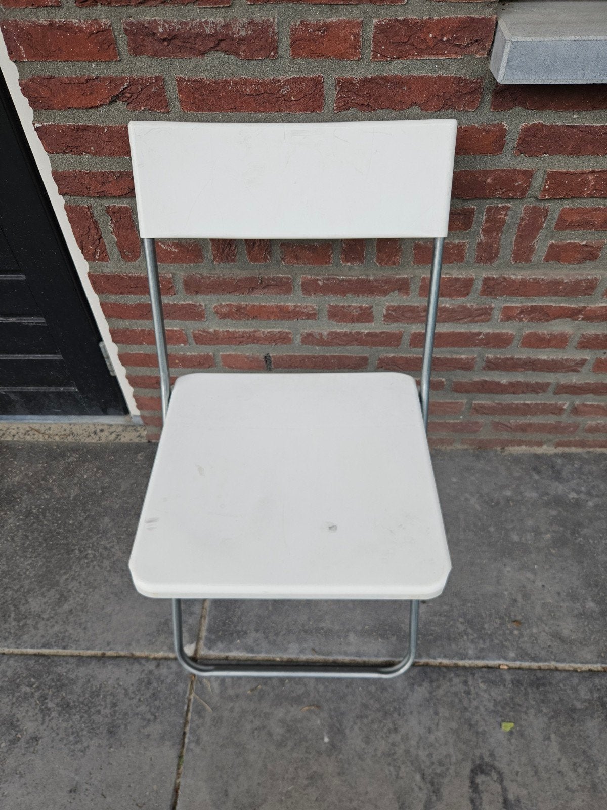 Ikea klapstoel Jeff - Lichtgewicht en makkelijk op te bergen, Ophalen of Verzenden, Wit, Eén