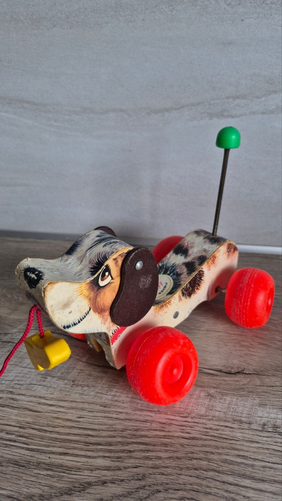 Vintage Fisher-Price Snoopy Sniffer trekdier, Verzamelen, Ophalen of Verzenden, Gebruikt