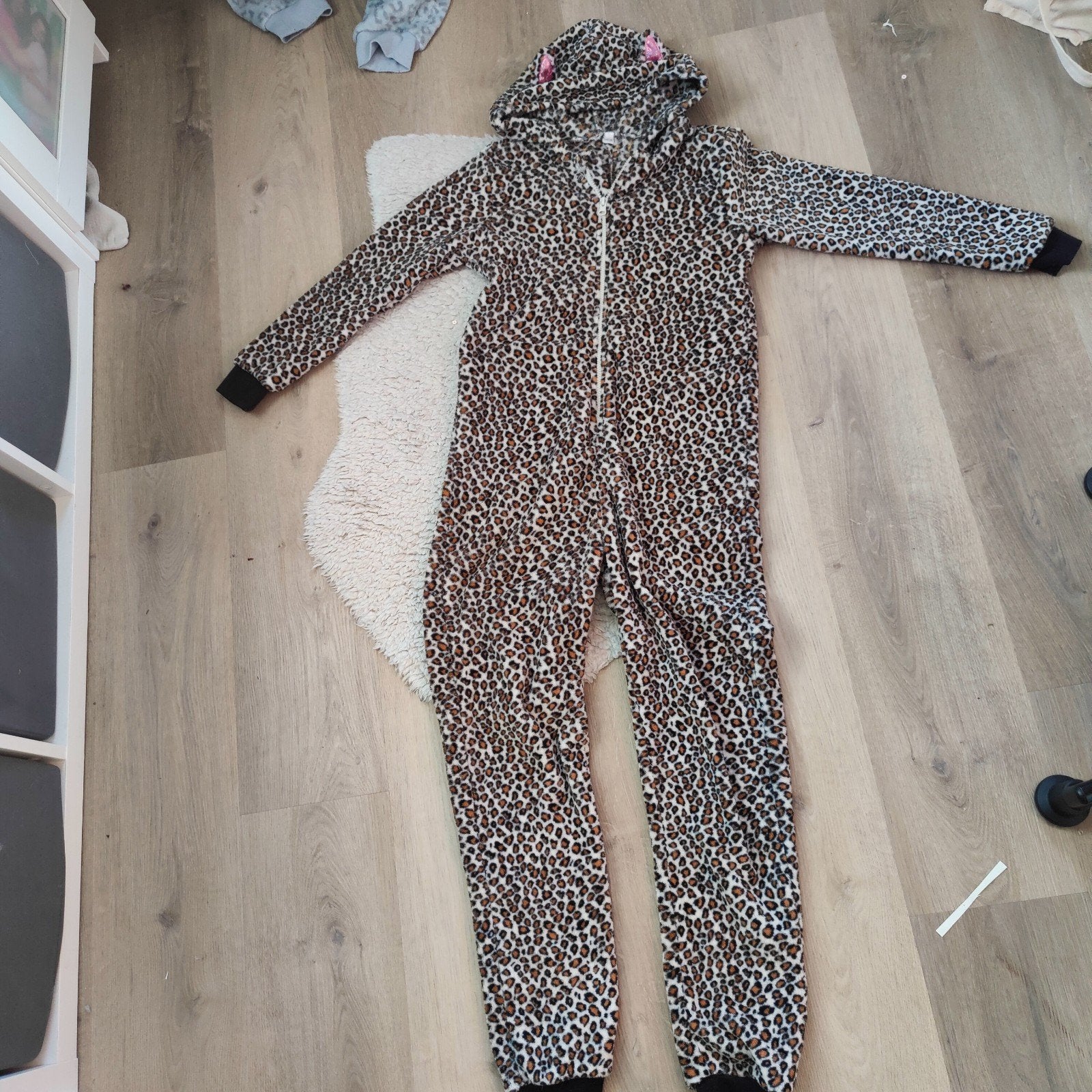 Leopard onesie met capuchon en oortjes, Kinderen en Baby's, Ophalen of Verzenden