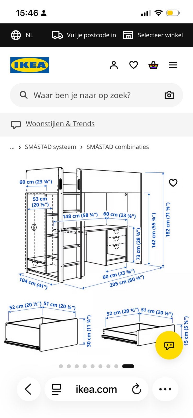 Smastad hoogslaper te koop 90x200, wit, Ophalen, Eenpersoons, Zo goed als nieuw, 90 cm