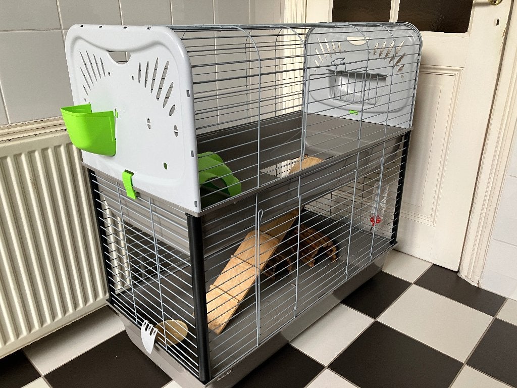 Konijnenkooi caviakooi Savic 2 etages 100x50x97 cm, Kooi, Cavia, Zo goed als nieuw, 75 tot 110 cm