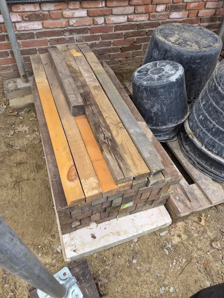 Hardhouten en vuren piketten, Ophalen, Gebruikt, 25 tot 50 mm, Overige typen