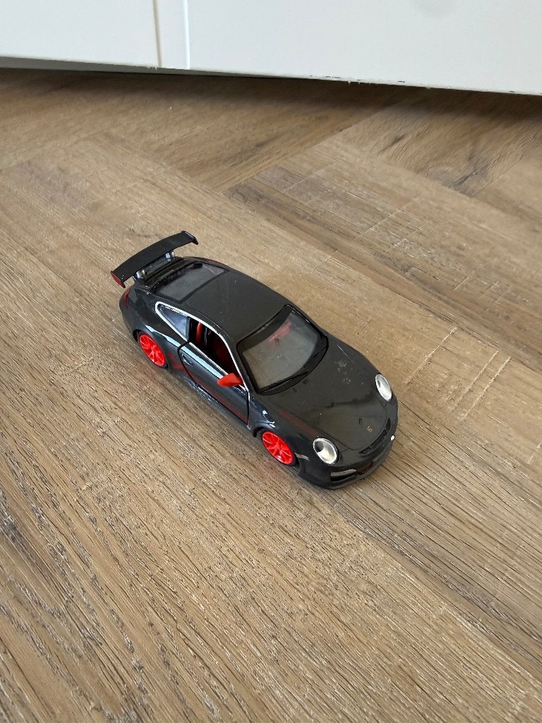 Heel goed zwart Porsche 911 GT3 RS model auto pull back MSZ, Ophalen of Verzenden, Zo goed als nieuw