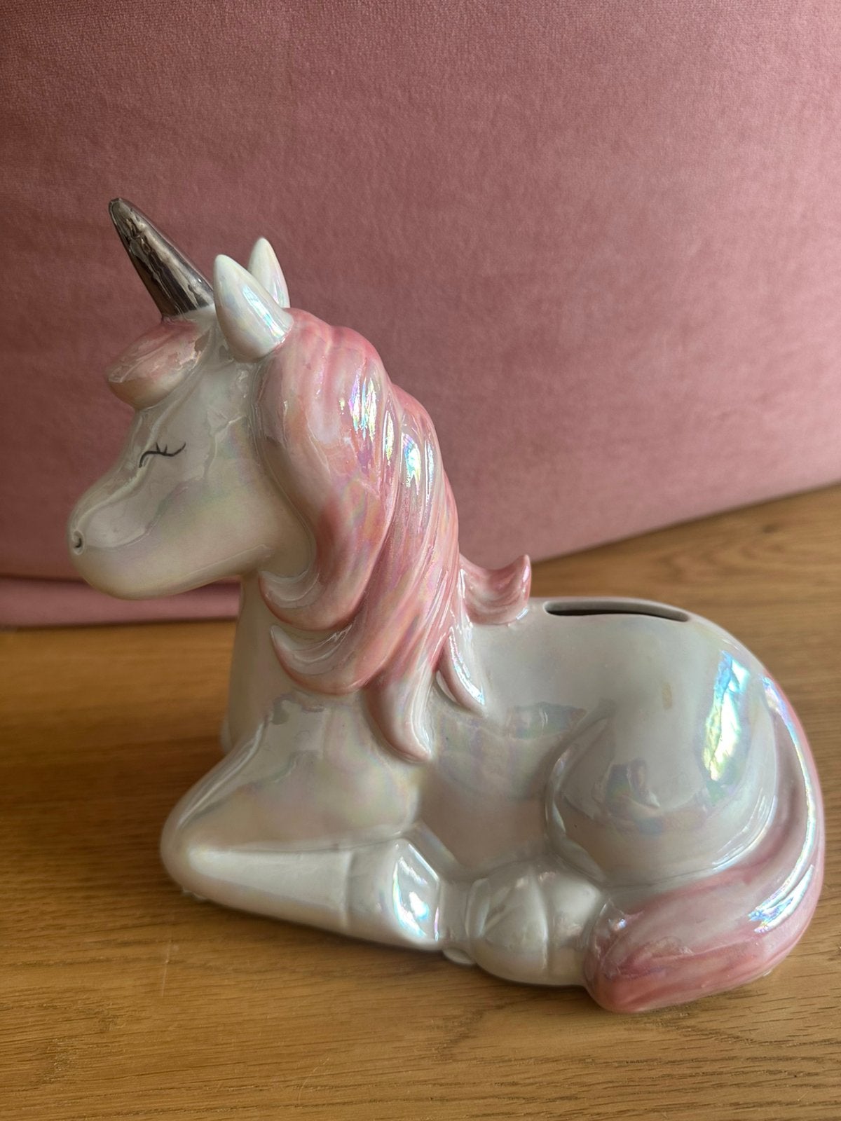 Spaarpot unicorn NIEUWSTAAT!, Ophalen, Zo goed als nieuw