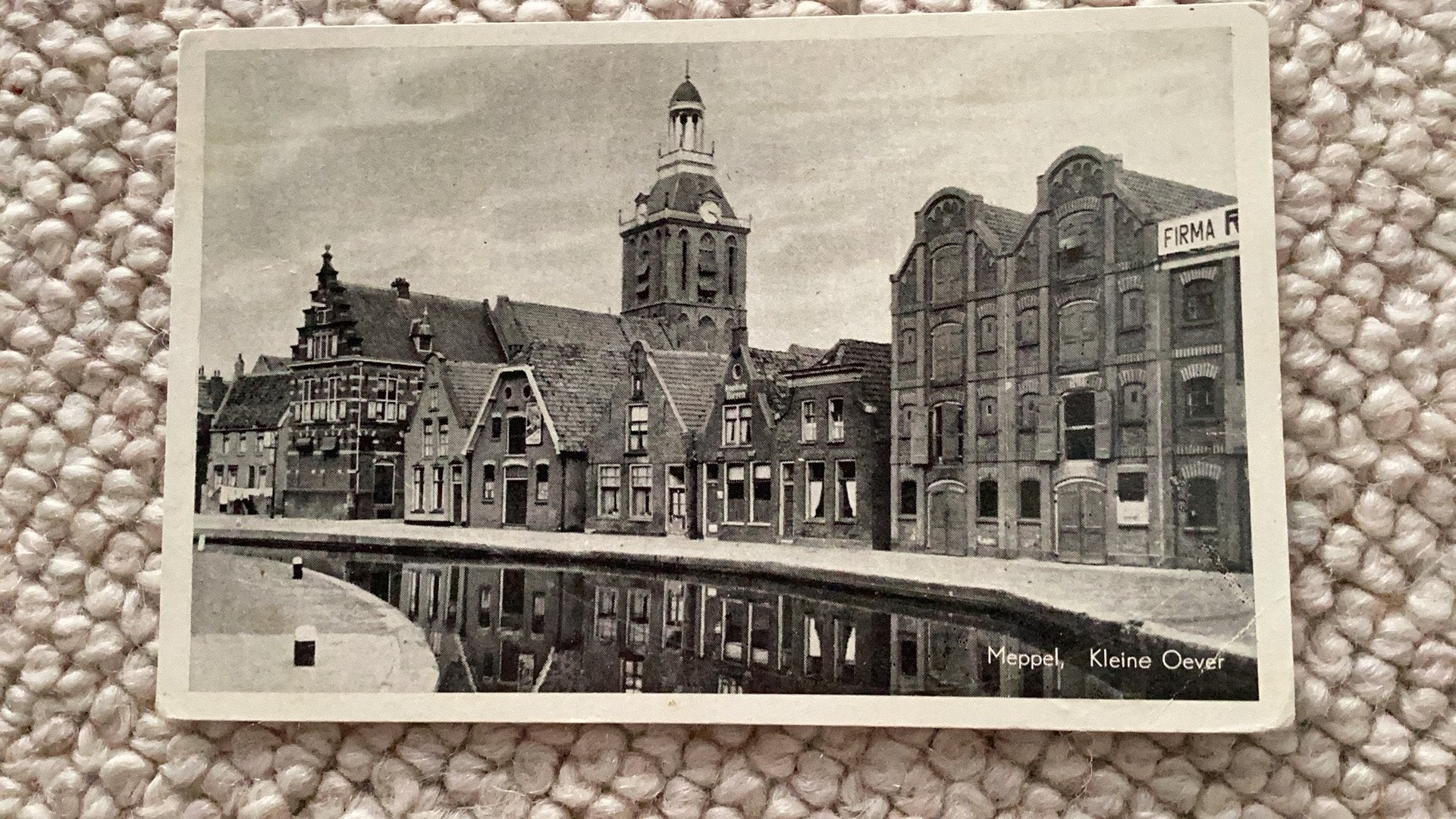 Ansichtkaart Meppel Kleine Oever 1950. 923, Ophalen of Verzenden, 1940 tot 1960, Gelopen, Drenthe
